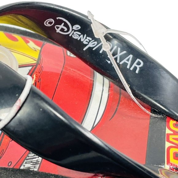 New Disney Pixar Cars Toddler Boys S 5-6 Black & Red Multi Flip Flop Sandals RSN - Picture 4 of 10